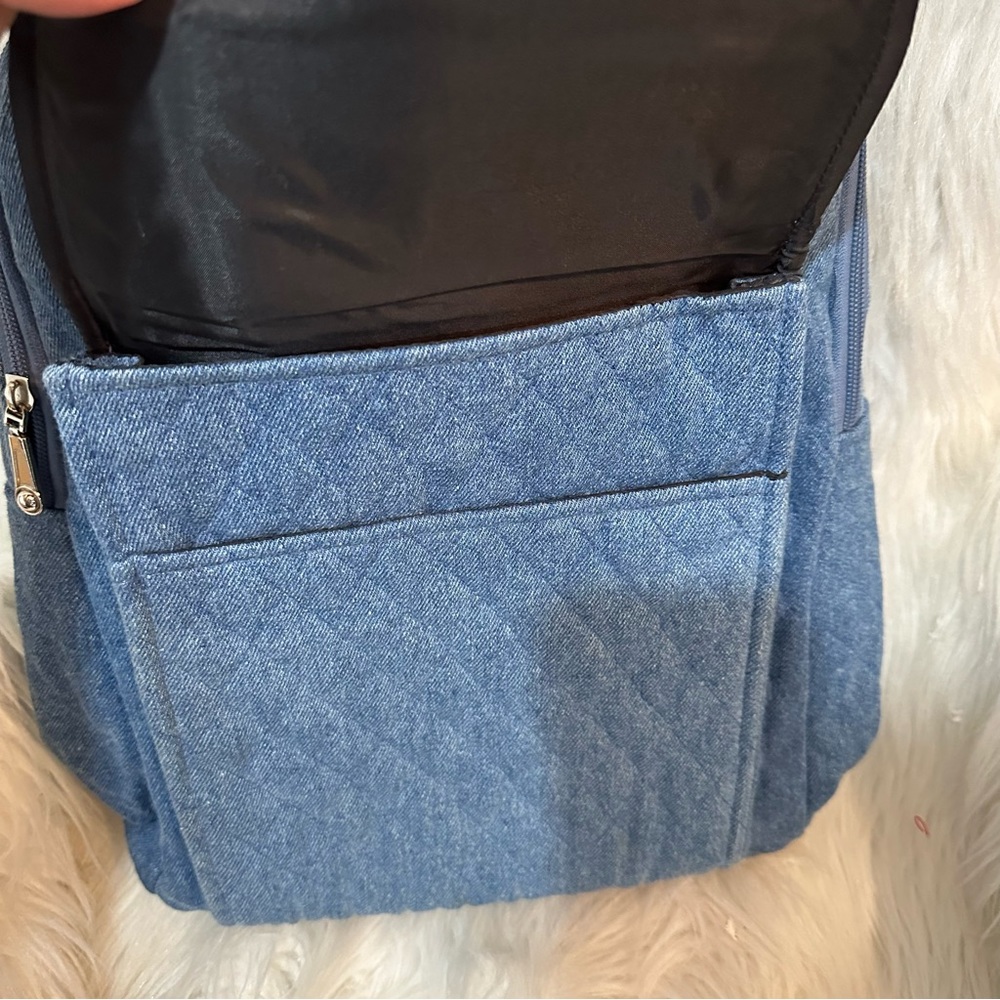 Quilted Denim Backpack - Picture 6 of 8